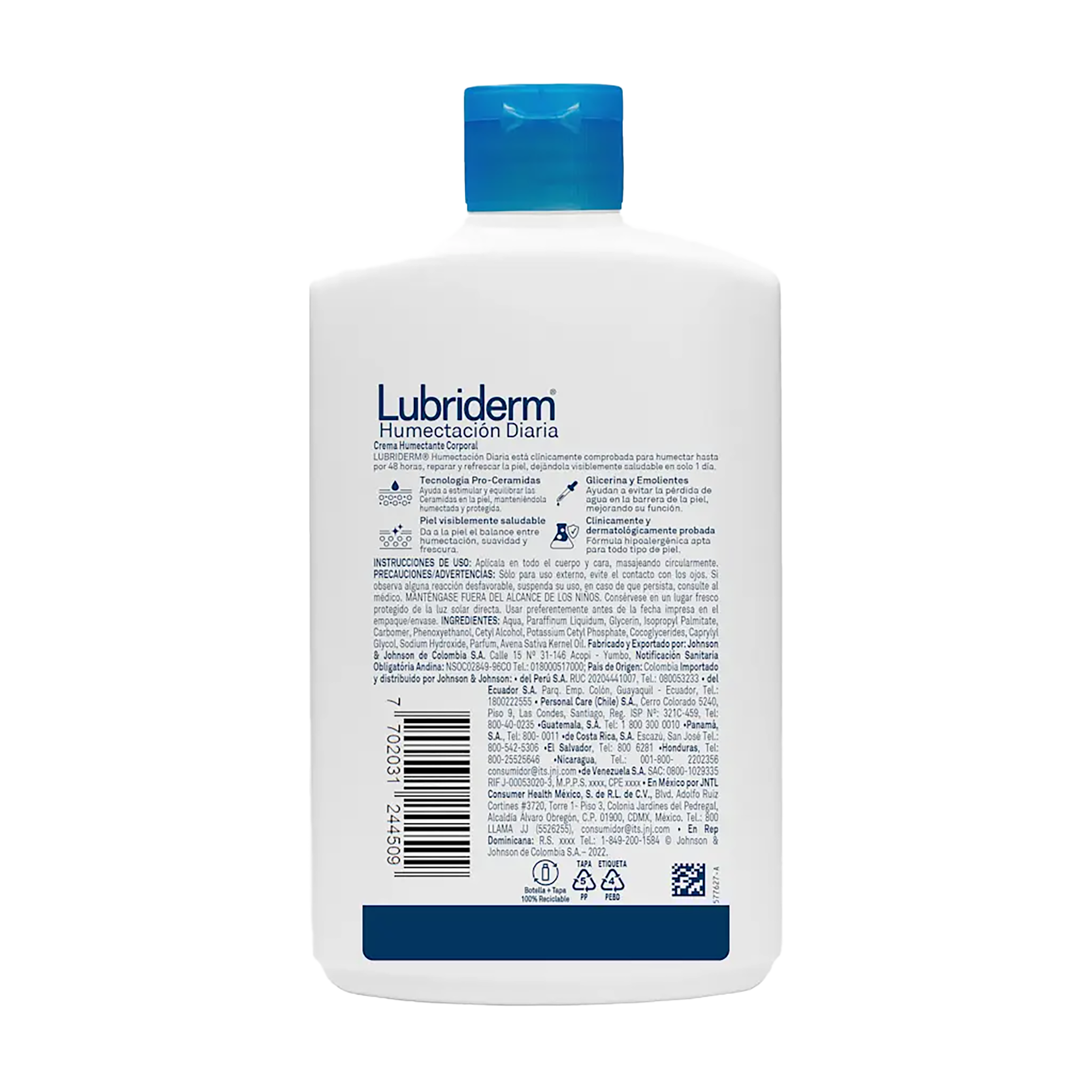 CREMA CORPORAL LUBRIDERM ® HUMENTACIÒN DIARIA 400ml