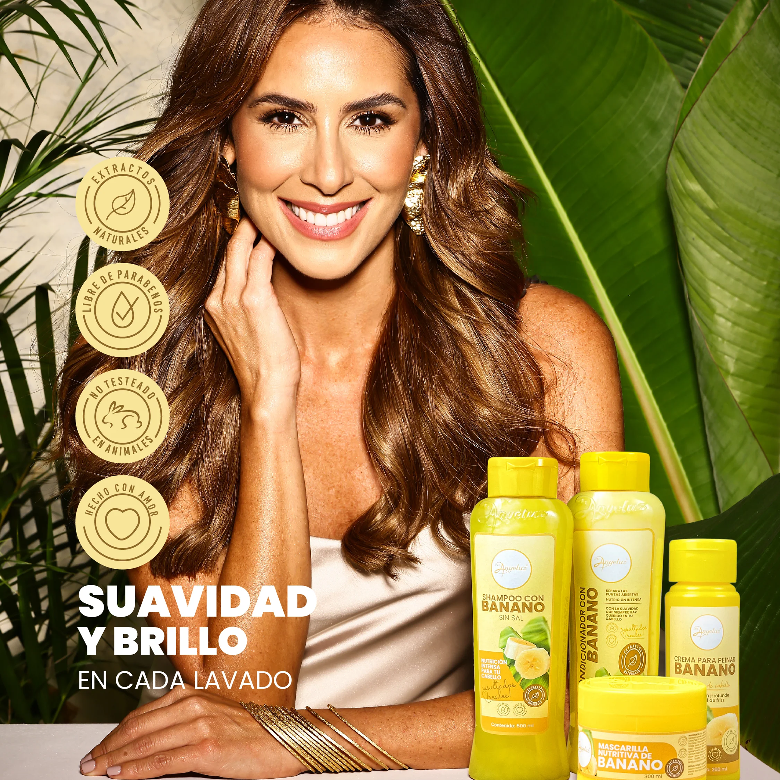 MASCARILLA NUTRI. BANANO 300ML ANYELUZ