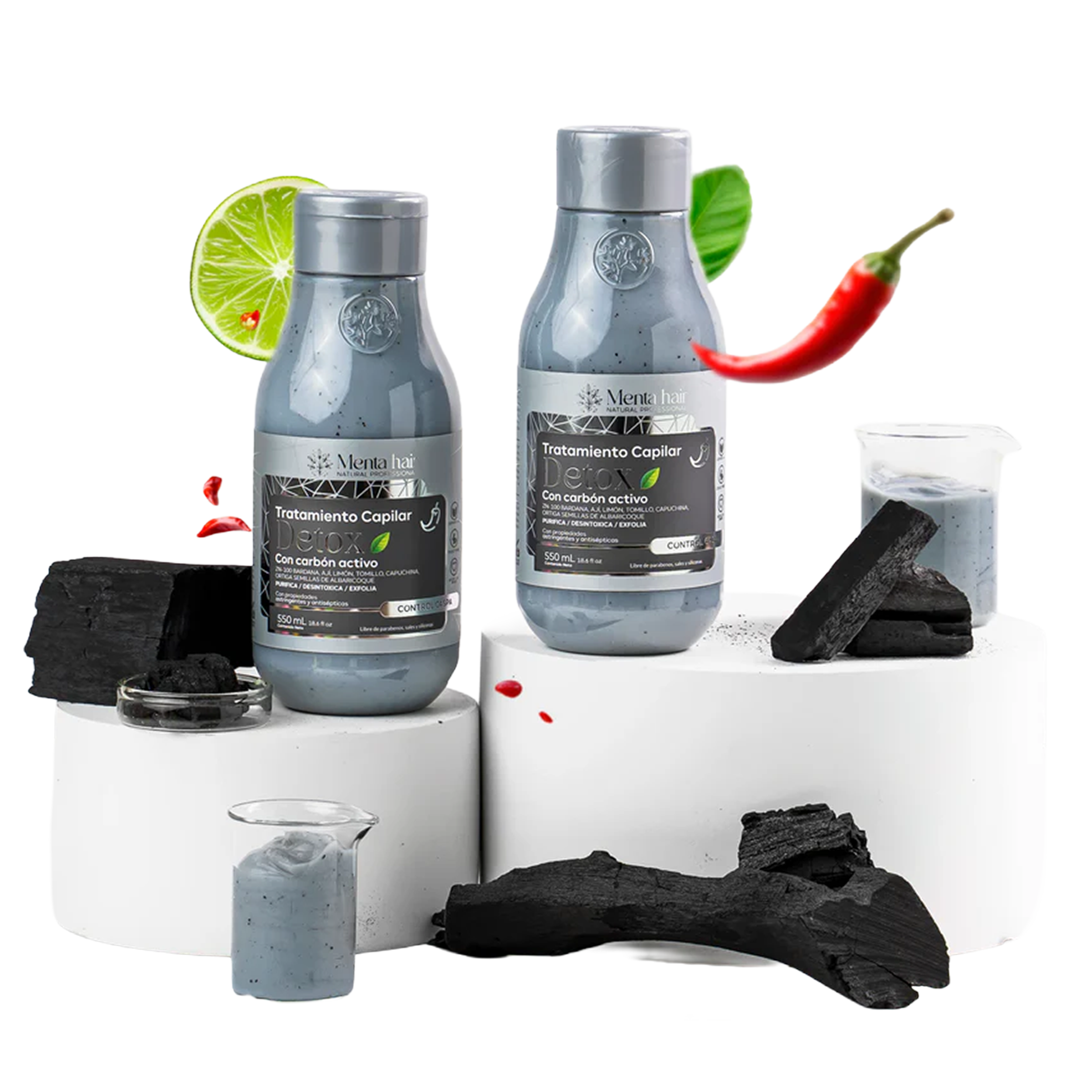 TRATAMIENTO CARBON ACTIVADO X550 ML MENTA HAIR