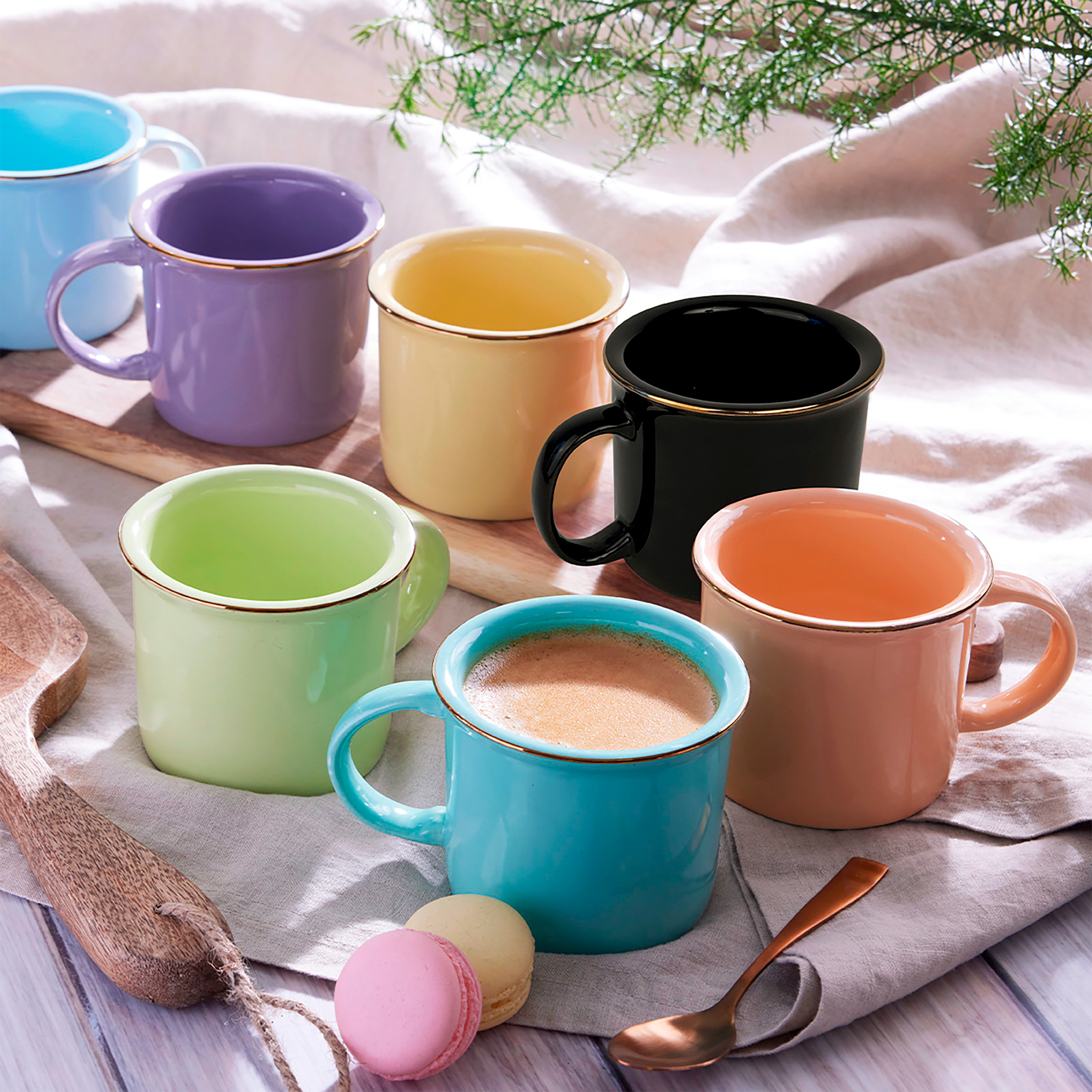 MUG 280CC COLOR SURTIDO MACARON CORONA
