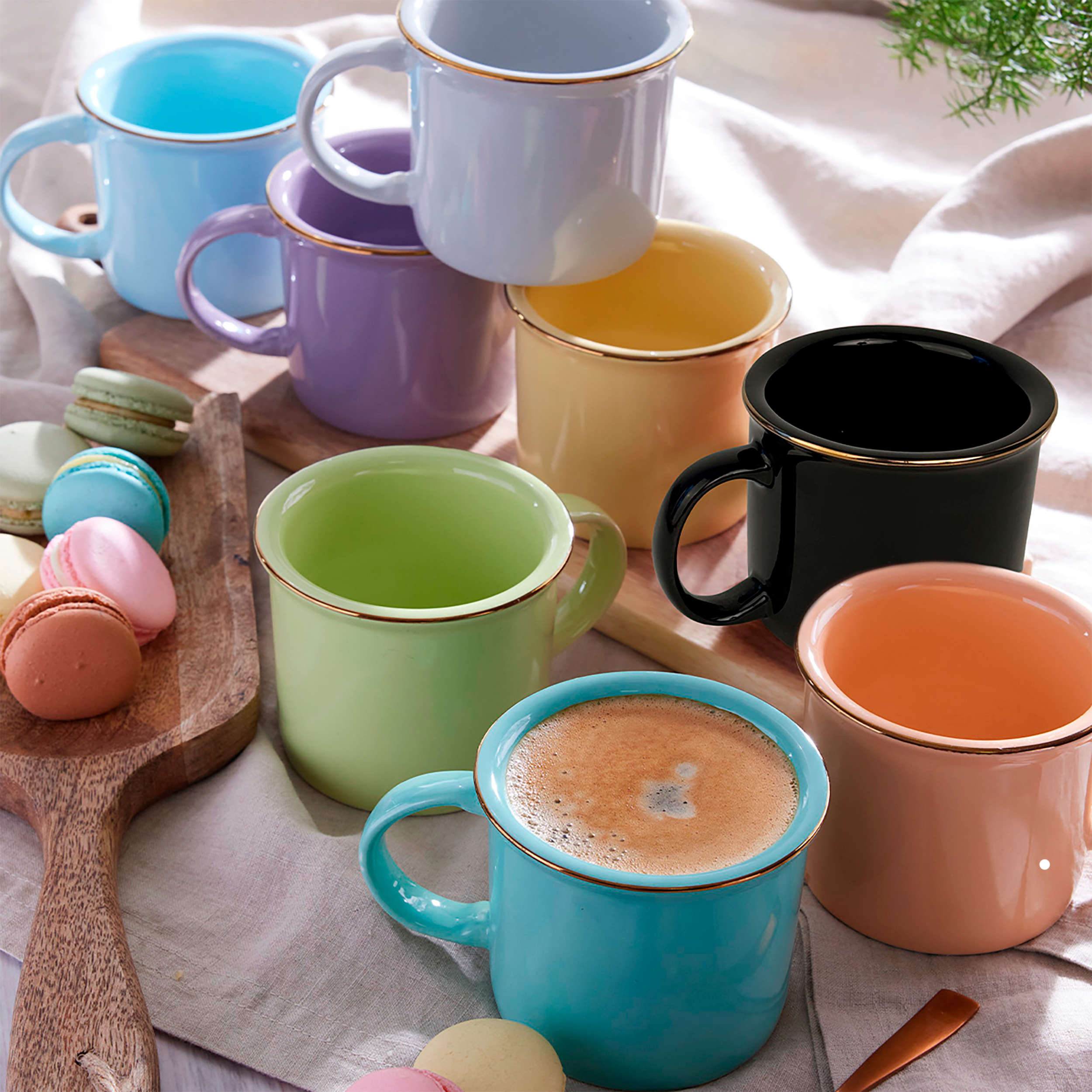MUG 280CC COLOR SURTIDO MACARON CORONA