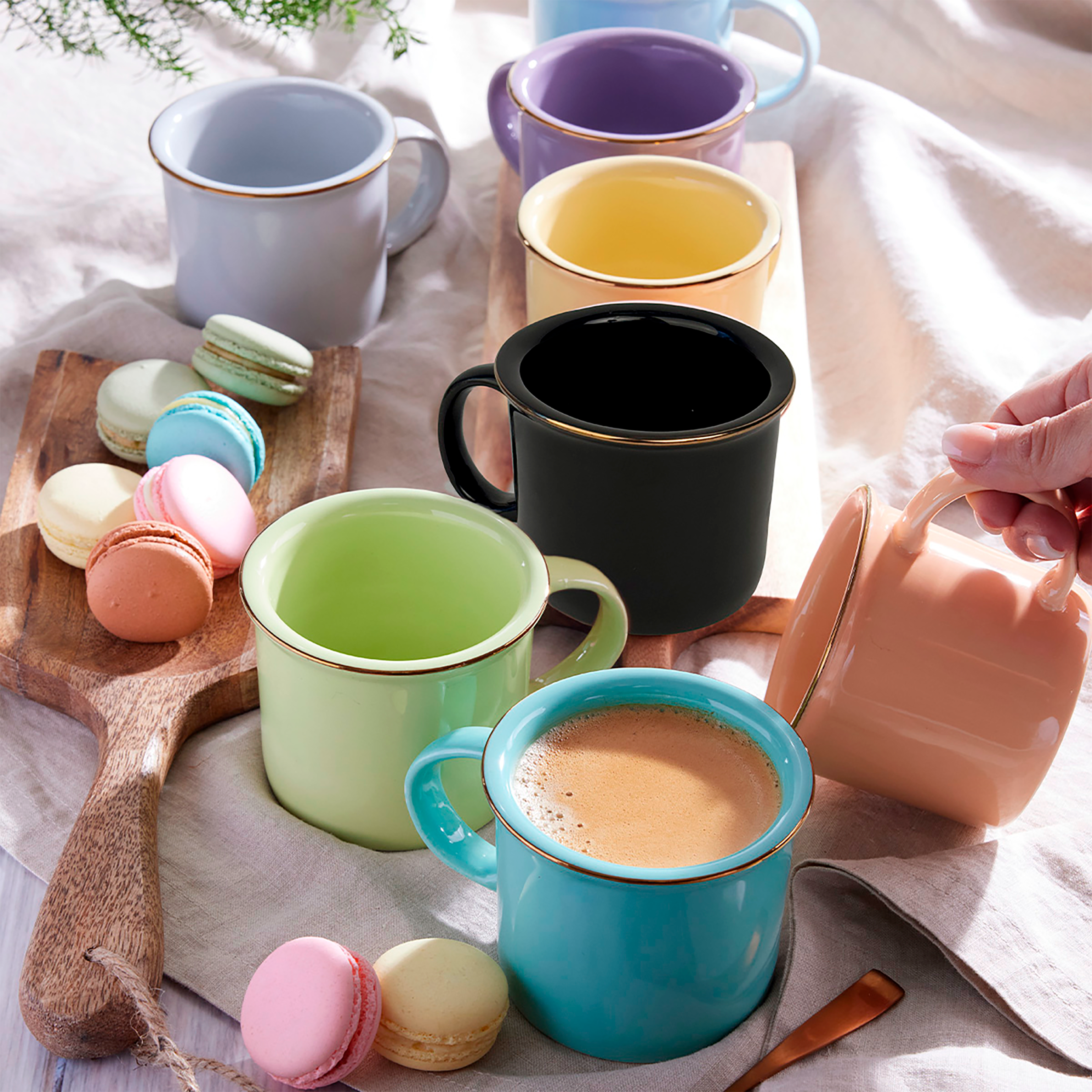 MUG 280CC COLOR SURTIDO MACARON CORONA