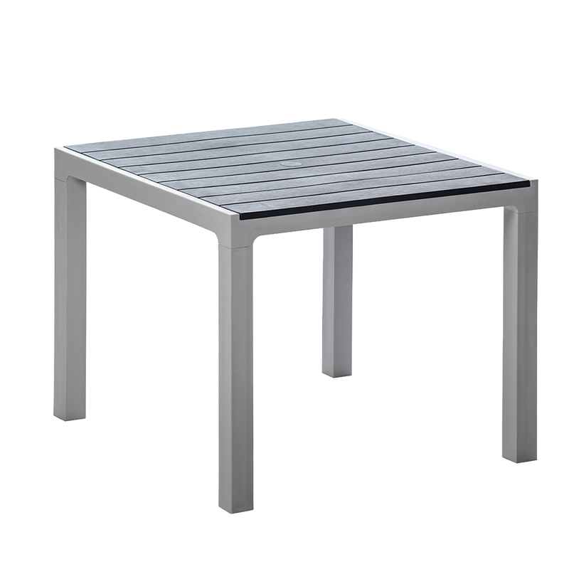MESA MADEIRA CUADRADA CUARZO MQ