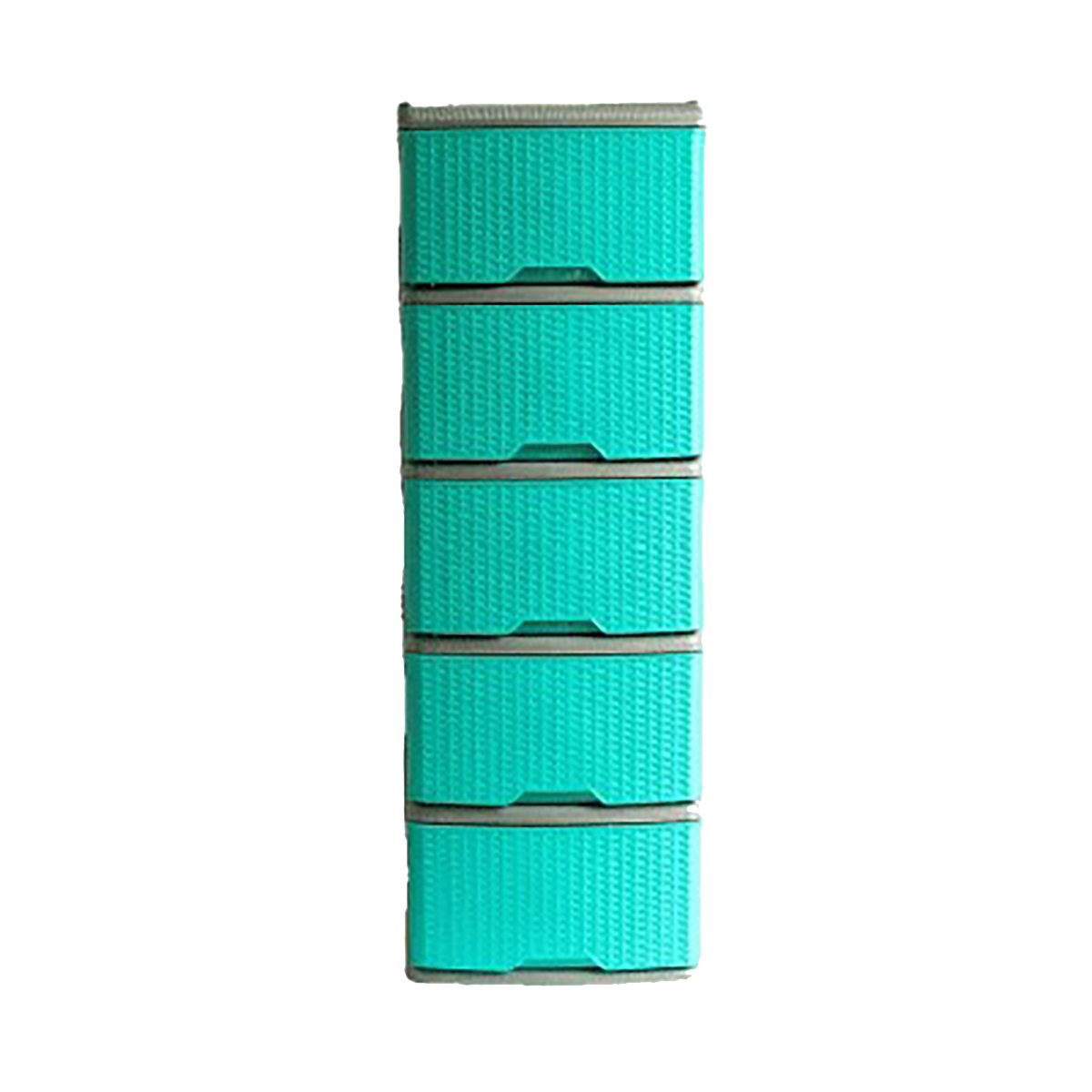 MUEBLE ORGANIZADOR RATTAN X5 GRIS/VDEAGU