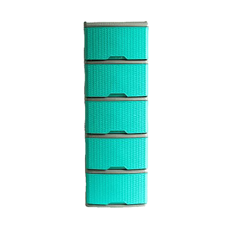 MUEBLE ORGANIZADOR RATTAN X5 GRIS/VDEAGU