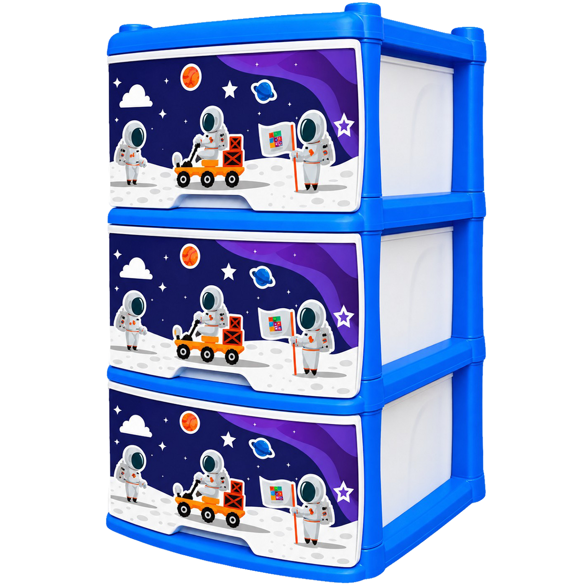 MUEBLE ORGANIZADOR X3 ASTRO LUMI AZL HOR
