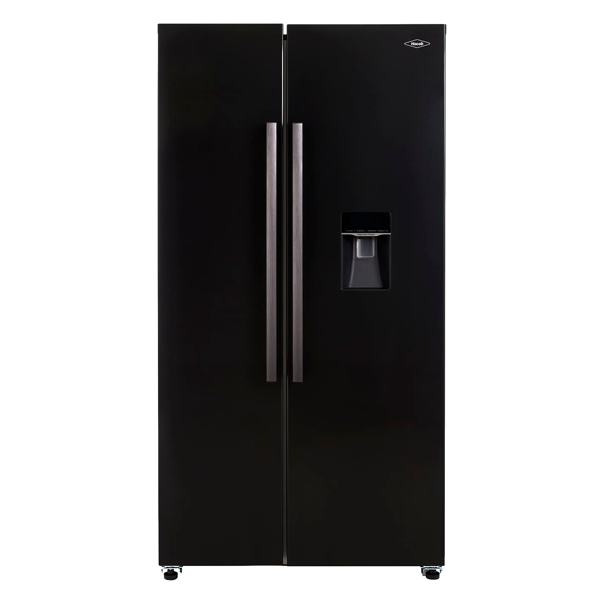 Nevecón HACEB Side by Side 529 Litros Sin Escarcha Manija Externa Panel Digital Inverter Negro