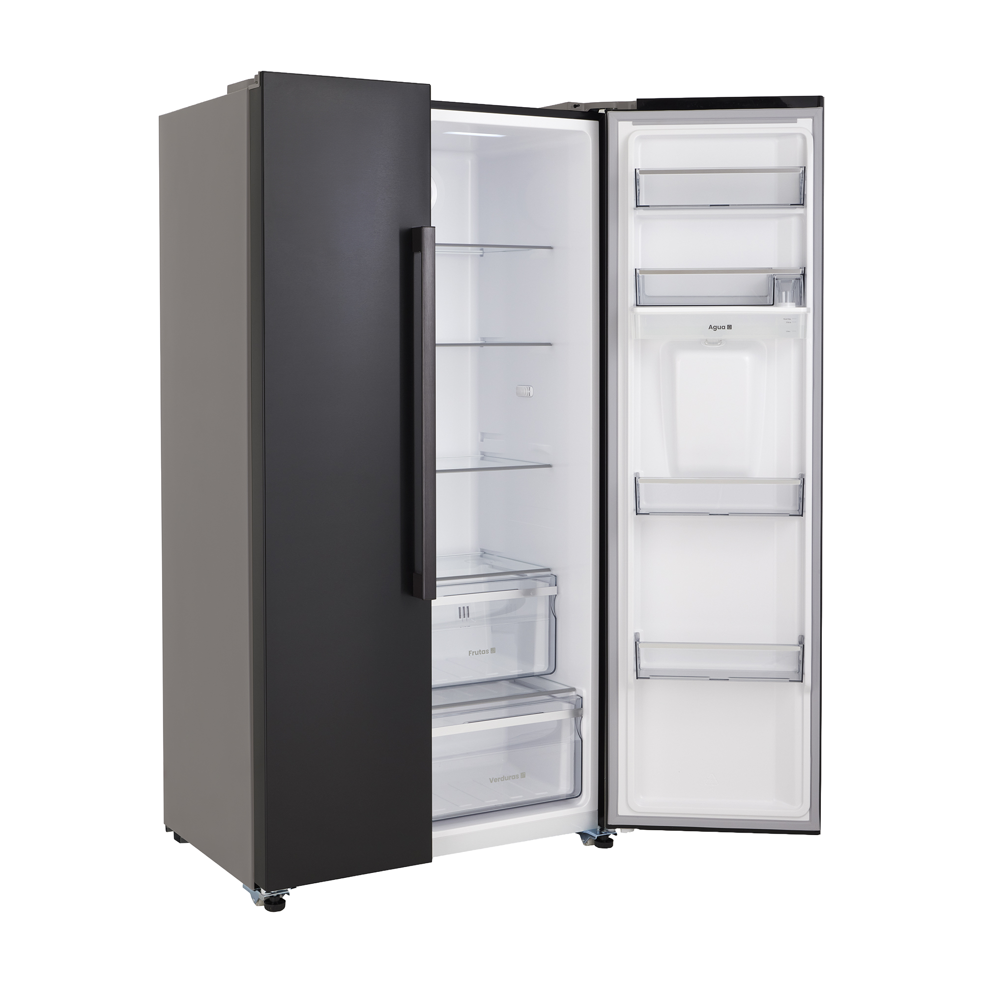 Nevecón HACEB Side by Side 529 Litros Sin Escarcha Manija Externa Panel Digital Inverter Negro