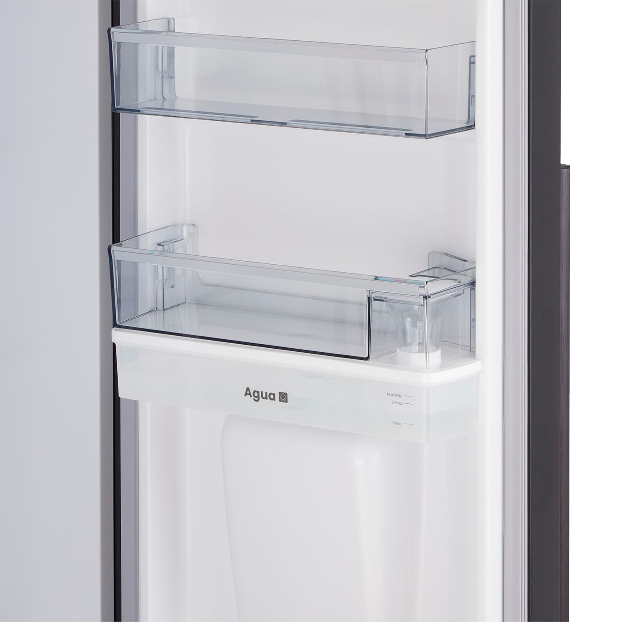 Nevecón HACEB Side by Side 529 Litros Sin Escarcha Manija Externa Panel Digital Inverter Negro