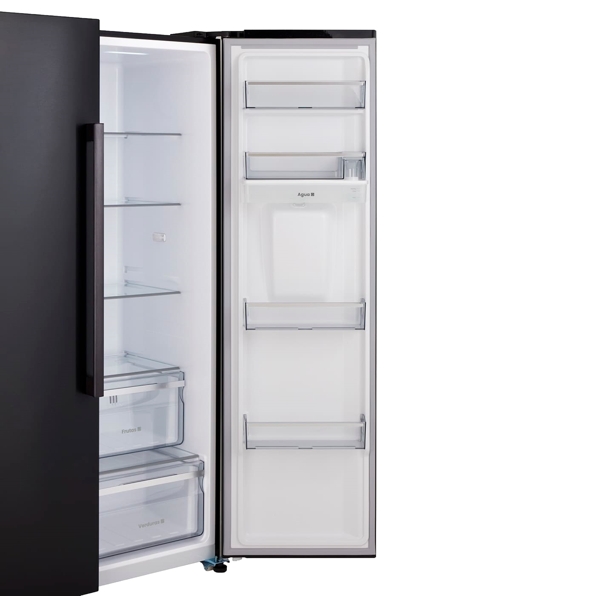 Nevecón HACEB Side by Side 529 Litros Sin Escarcha Manija Externa Panel Digital Inverter Negro