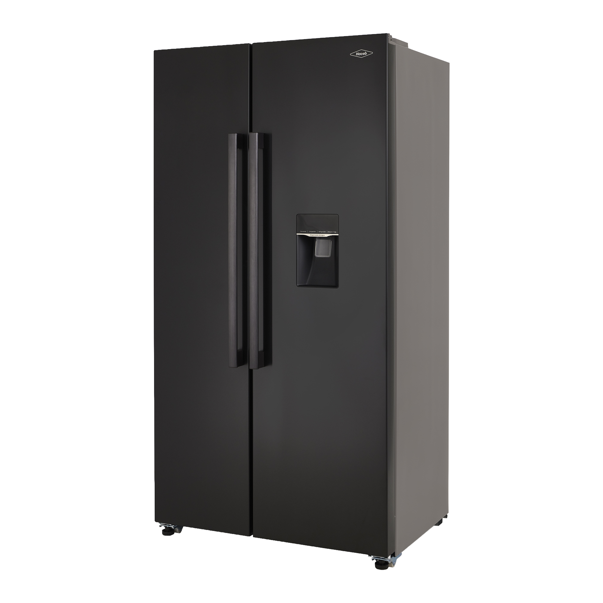 Nevecón HACEB Side by Side 529 Litros Sin Escarcha Manija Externa Panel Digital Inverter Negro
