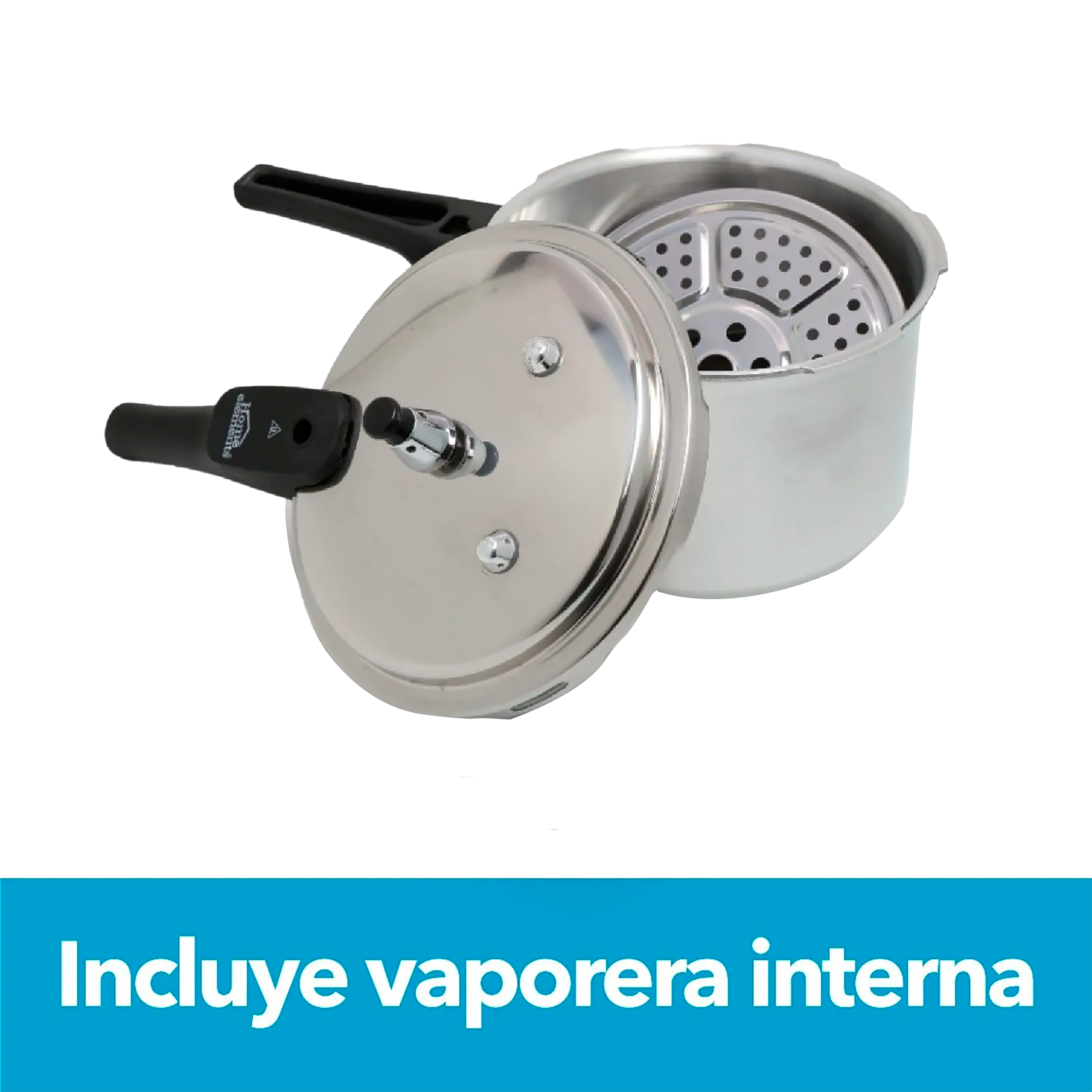 OLLA A PRESION 7L AL C/TAPA ACERO