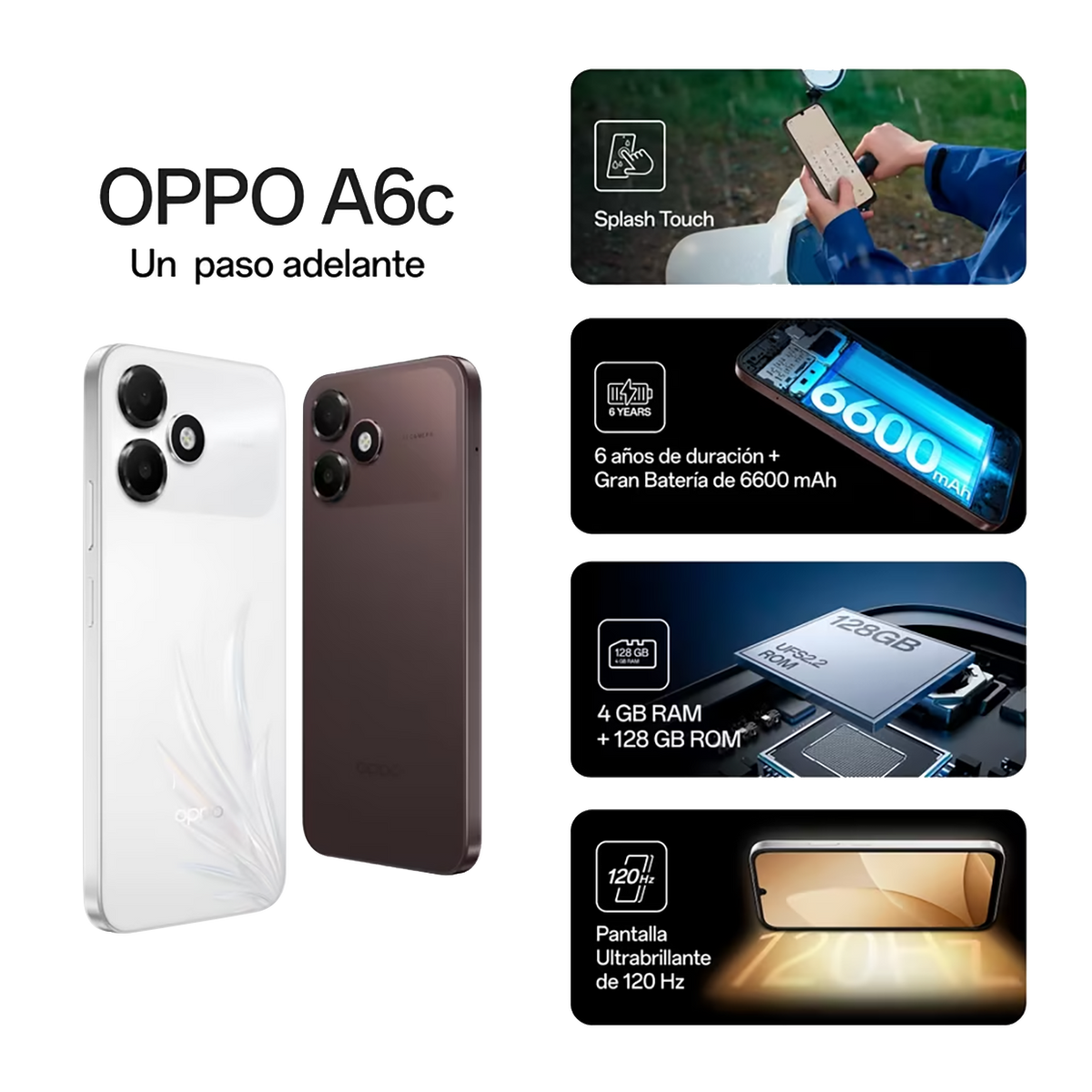 OPPO A6C 4+8 RAM 128 GB