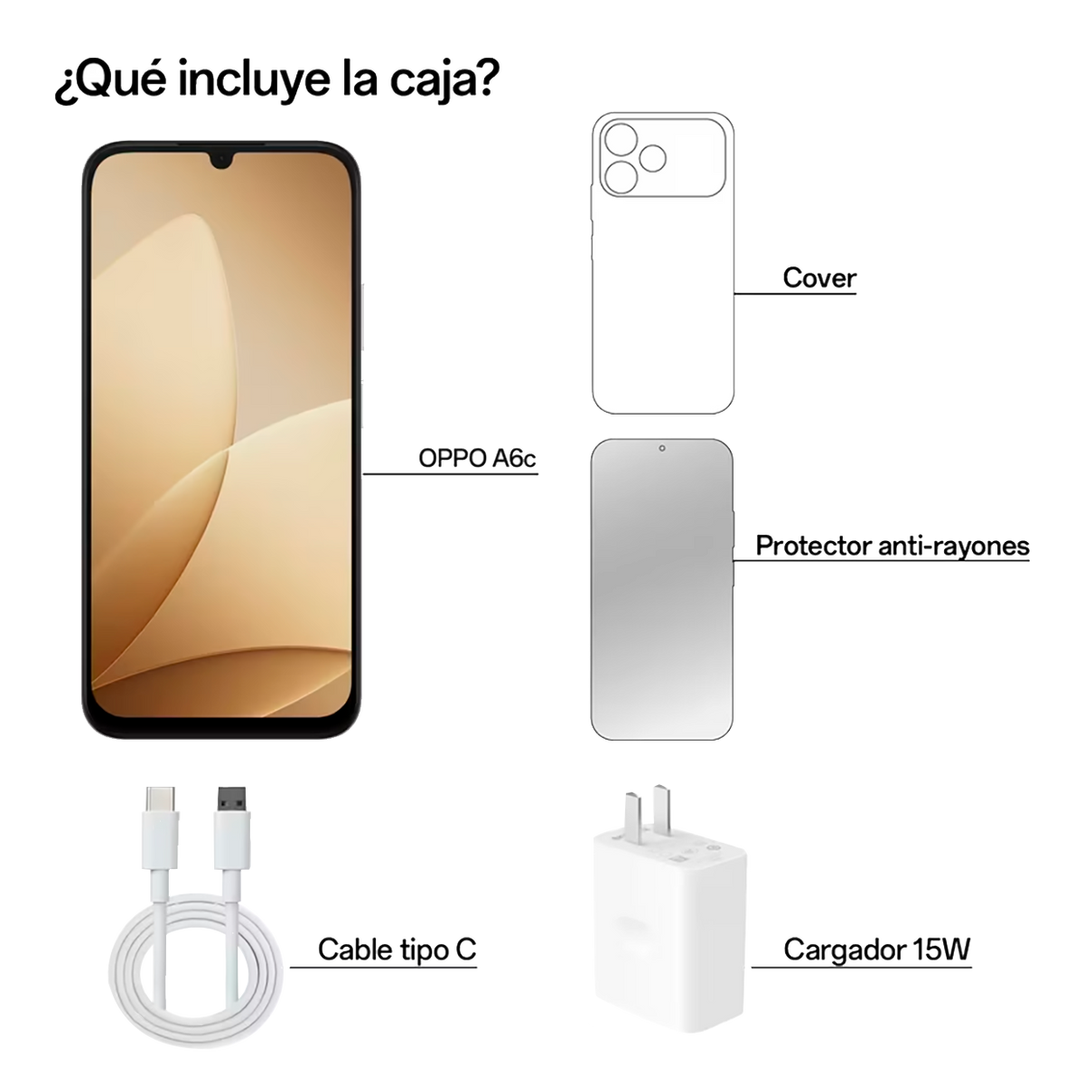 OPPO A6C 4+8 RAM 128 GB