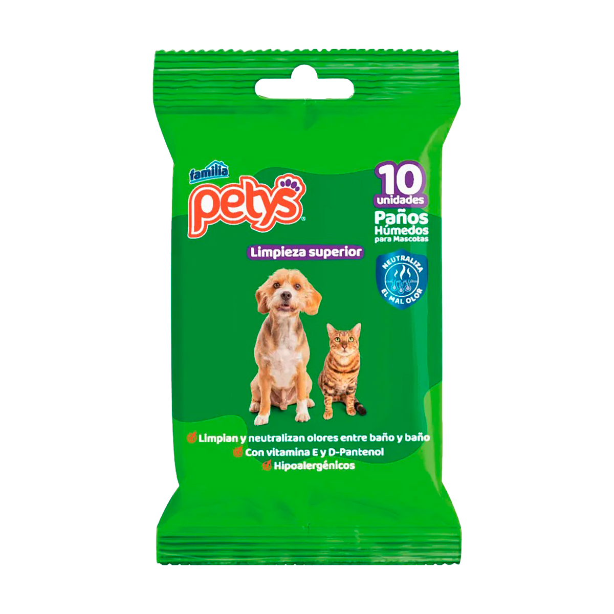 PAÑOS HUMEDOS PETYS LIMPIEZA SUPERIOR X10