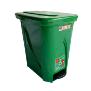 PAPELERA PEDAL 14 LITROS RESIDUOS VERDE RIMO