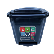 PAPELERA PEDAL 20LITROS RESIDUOS NEGRO