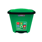 PAPELERA PEDAL 20LITROS RESIDUOS VERDE