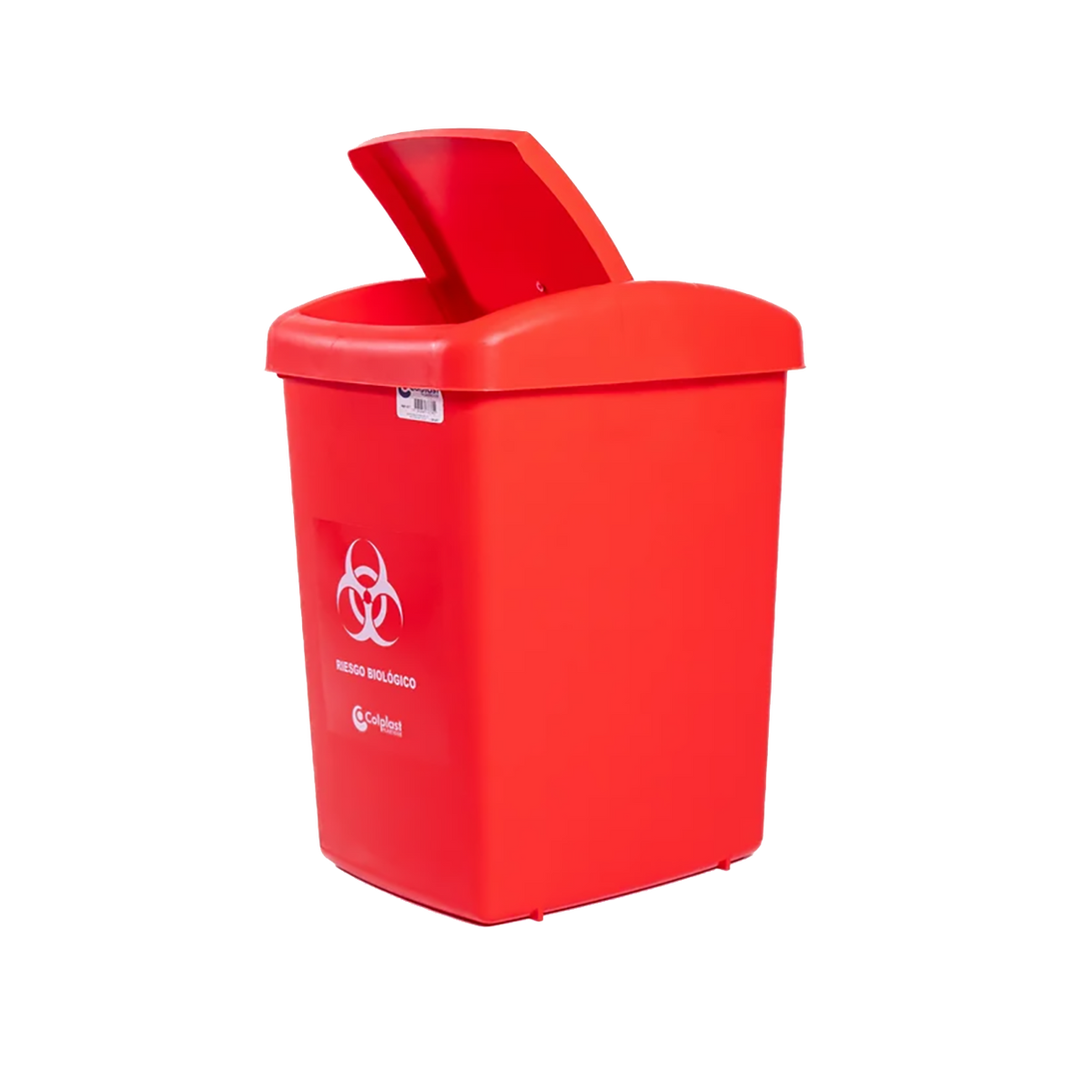 PAPELERA PLANA 36L ROJO PELETIZADA COLPL