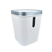 PAPELERA CON PISABOLSA GRIS LUXURY