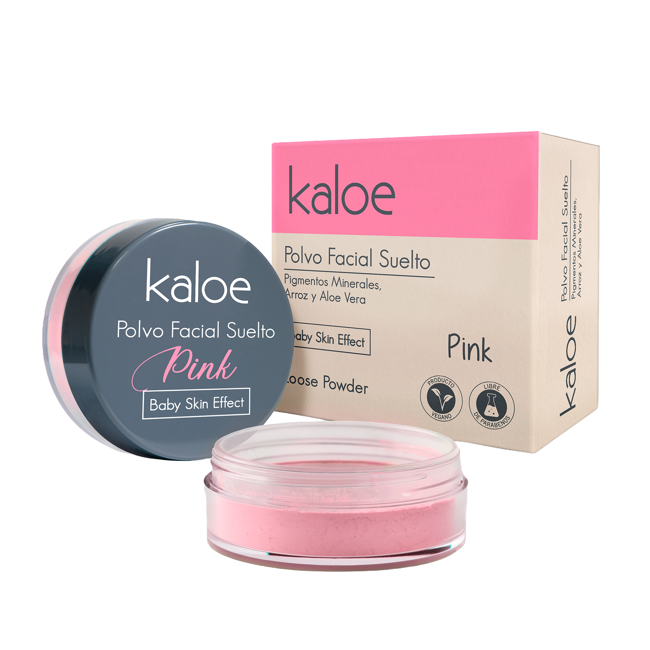 POLVO FACIAL SUELTO KALOE PINK