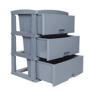 Practimueble Grande X 3 Rattan Gris Colplast