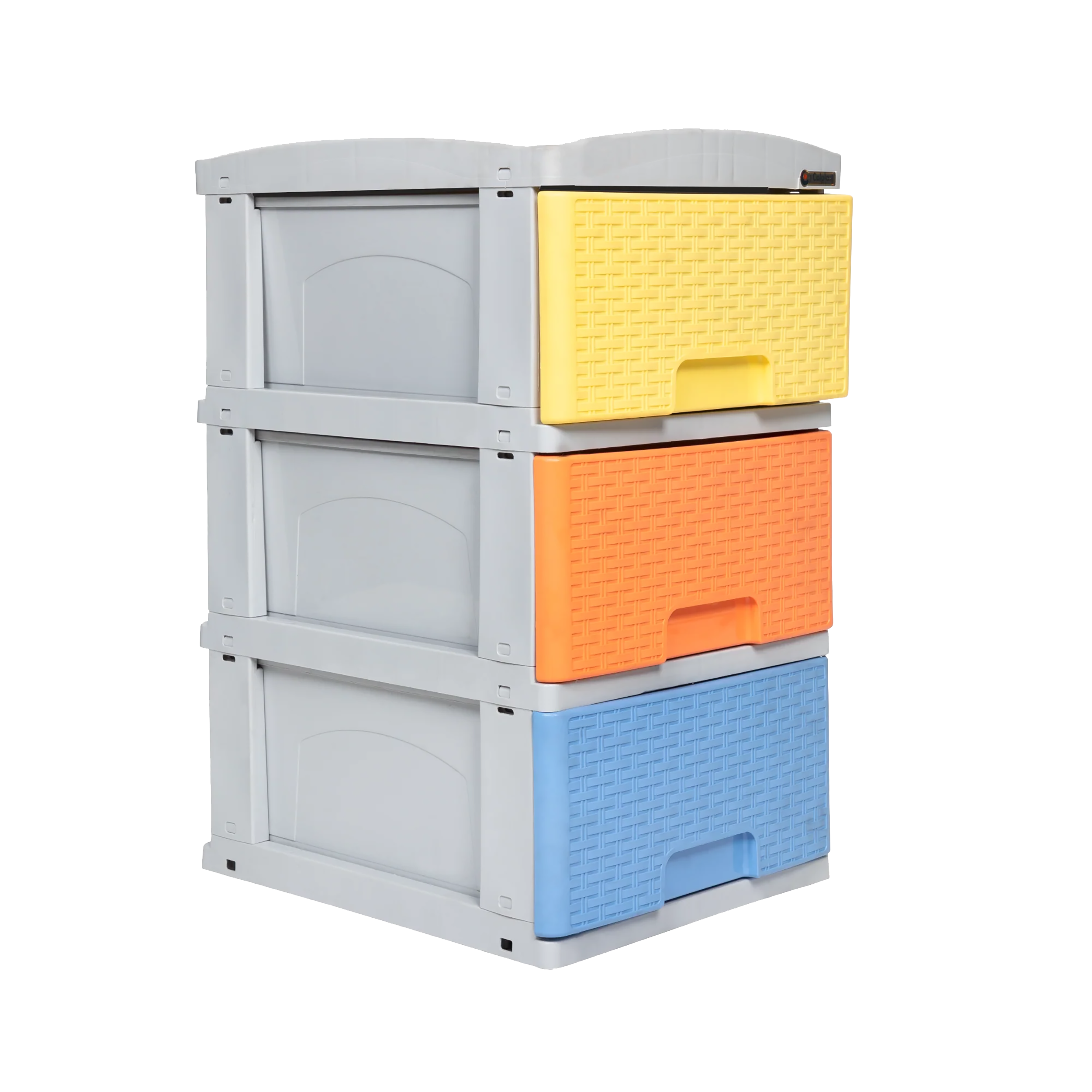 Practimueble Pequeño X 3 Rattan Pastel Colplast
