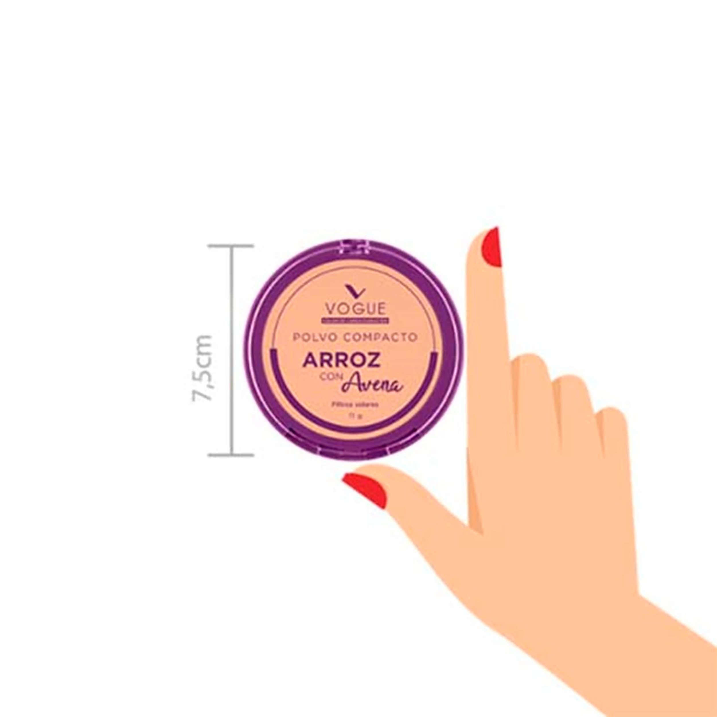 POLVO COMPACTO DE ARROZ HABANA VOGUE