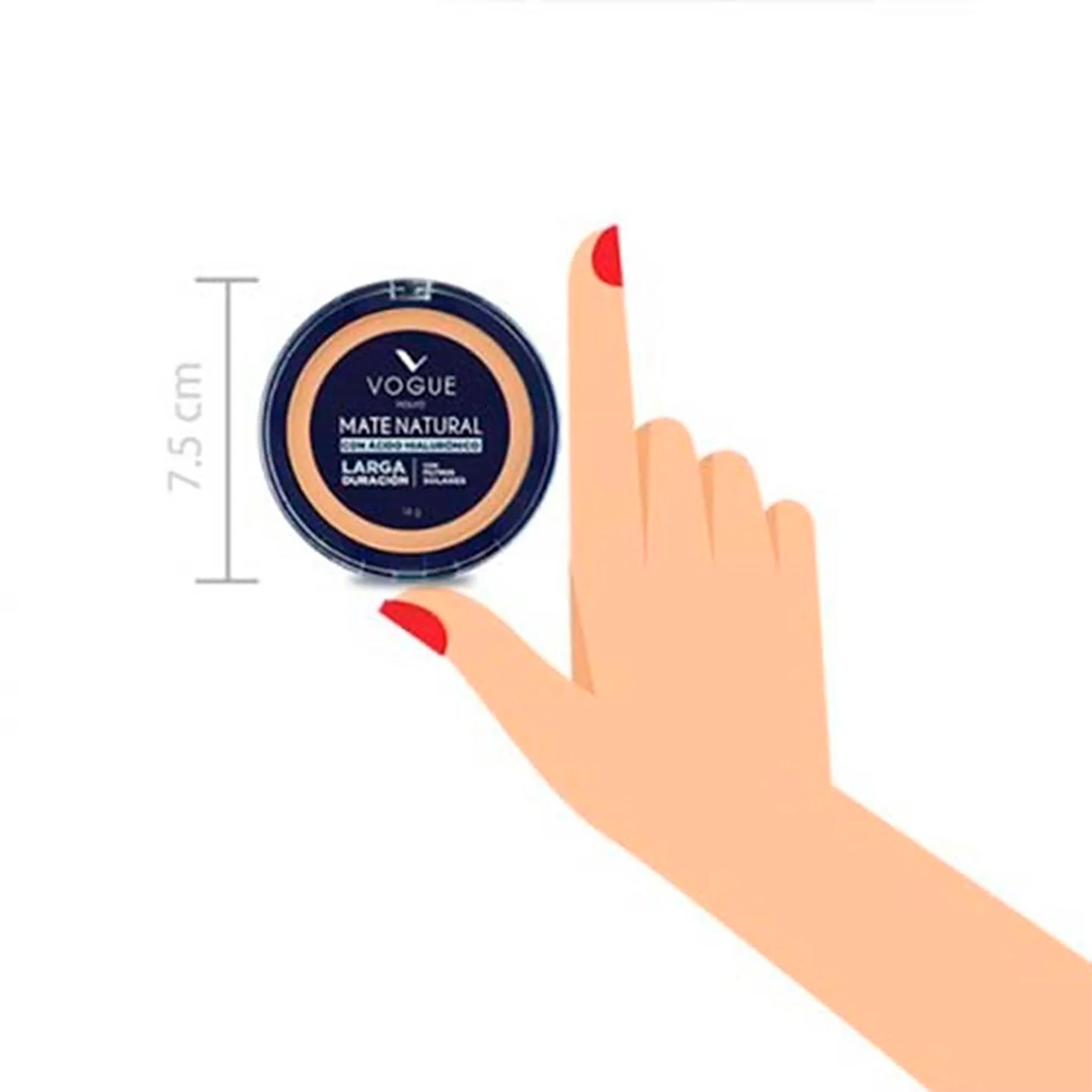 POLVO COMPACTO NATURAL MATE CANELA VOGUE
