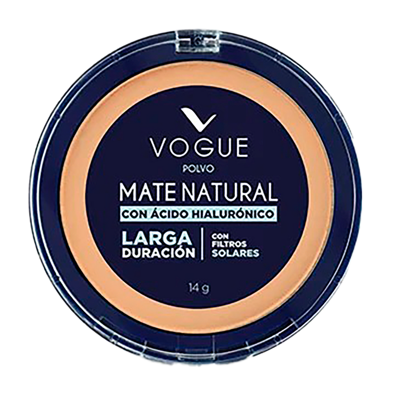 POLVO COMPACTO NATURAL MATE CANELA VOGUE