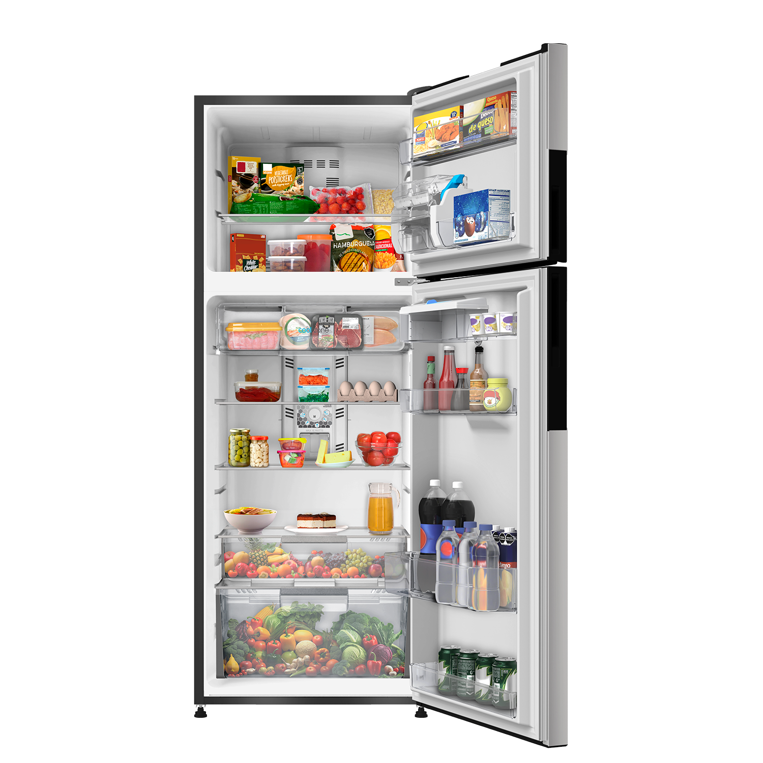 Nevera MABE No Frost Congelador Superior 394 Litros RMP415YCU Inox