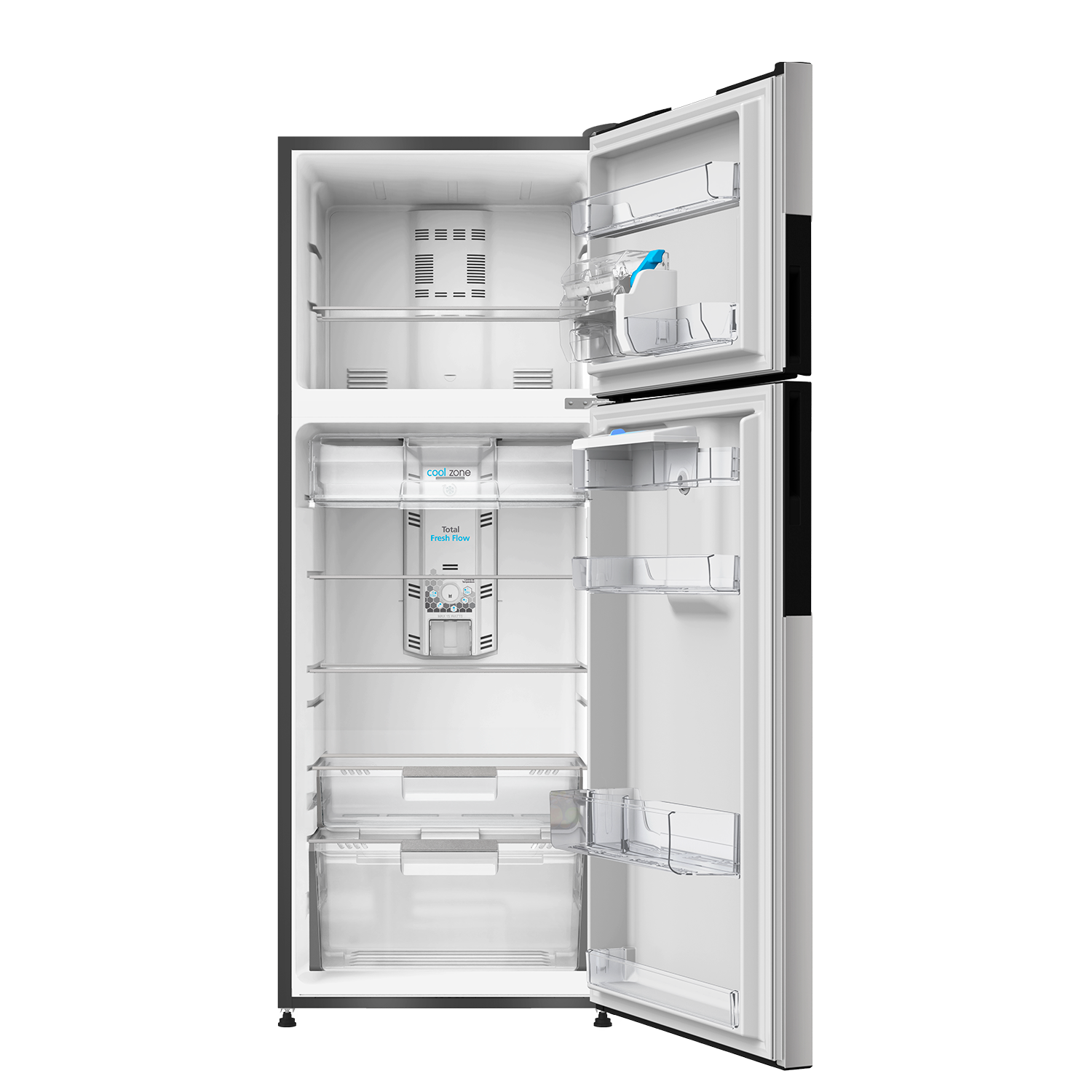 Nevera MABE No Frost Congelador Superior 394 Litros RMP415YCU Inox