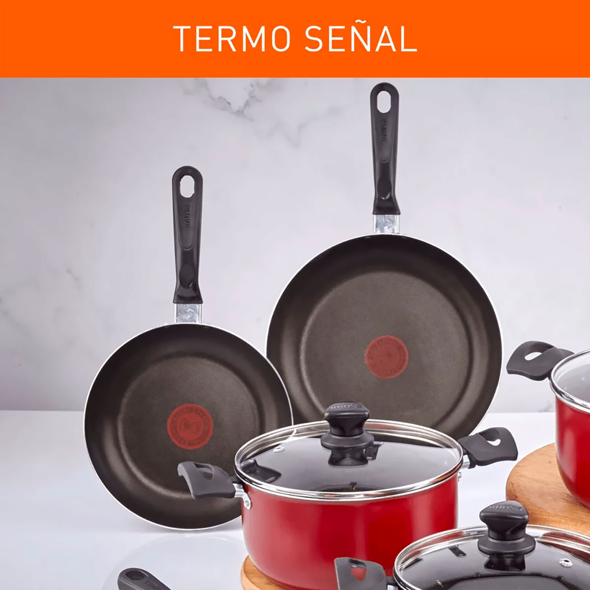 SARTEN 30CM A/PT COLORS RED IMUSA