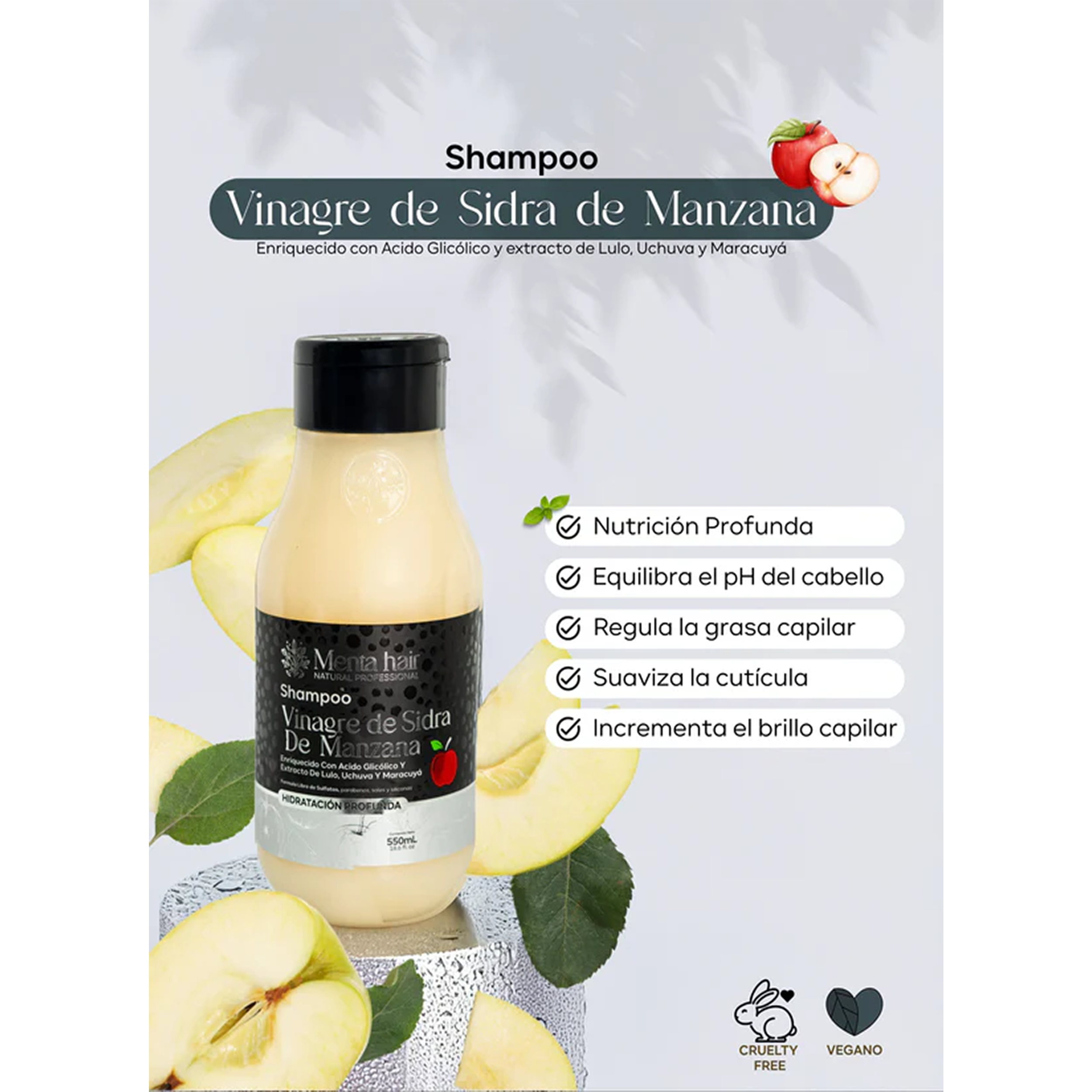 SHAMPOO VINAGRE MENTA HAIR 550ML