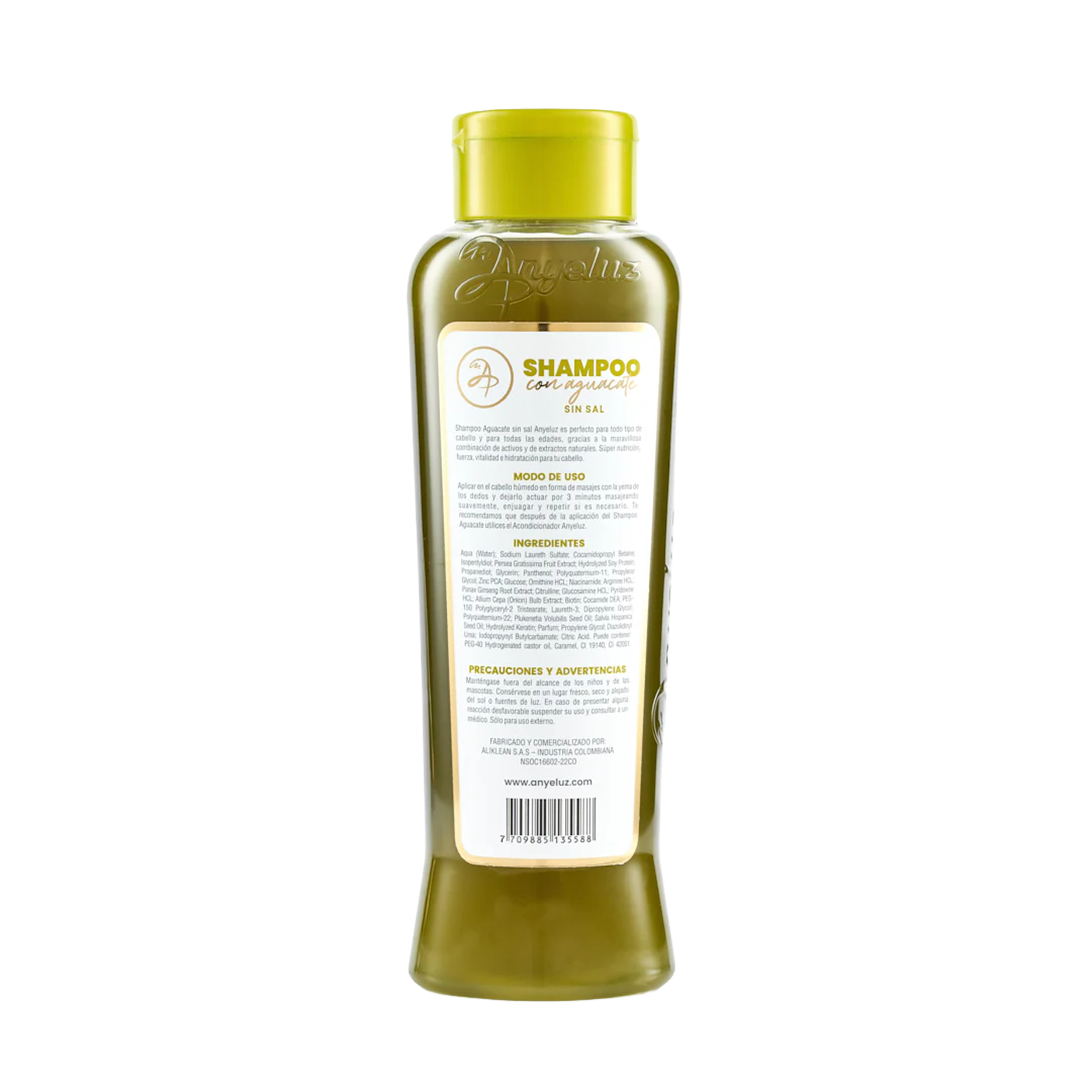 SHAMPOO CON AGUACATE 500ML ANYELUZ