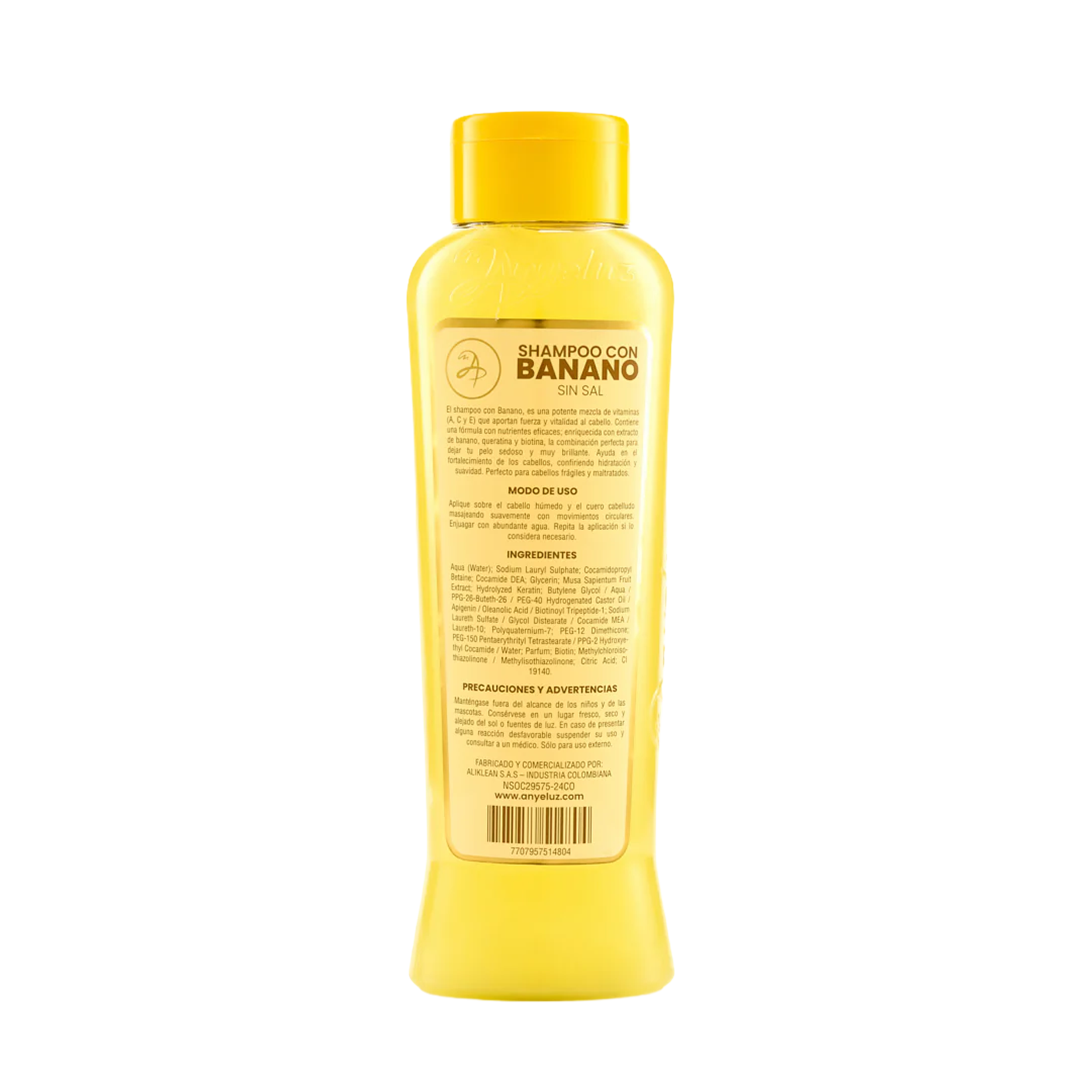 SHAMPOO CON BANANO 500ML ANYELUZ