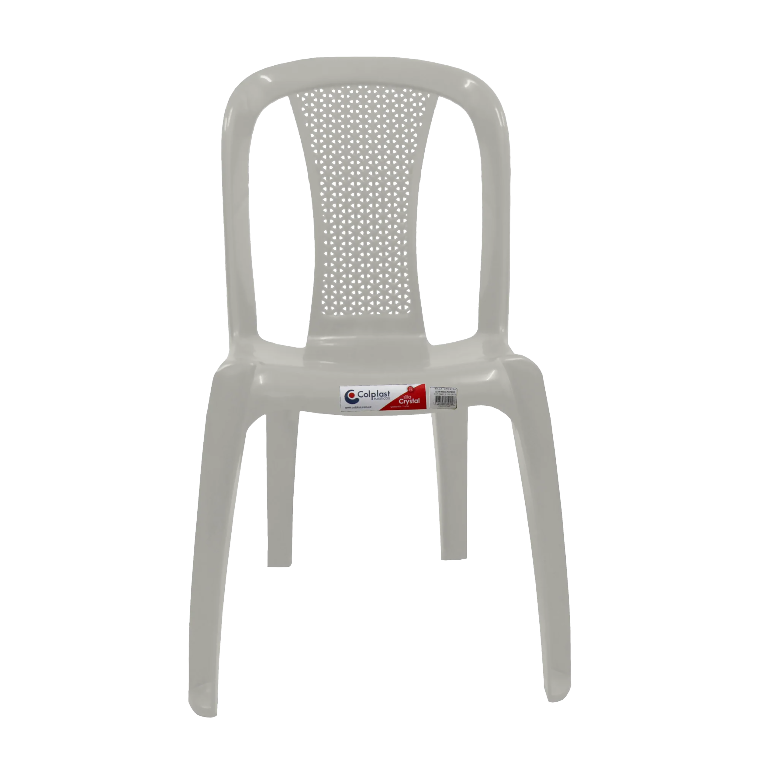 Silla Crystal Sin Brazos Blanca Colplast