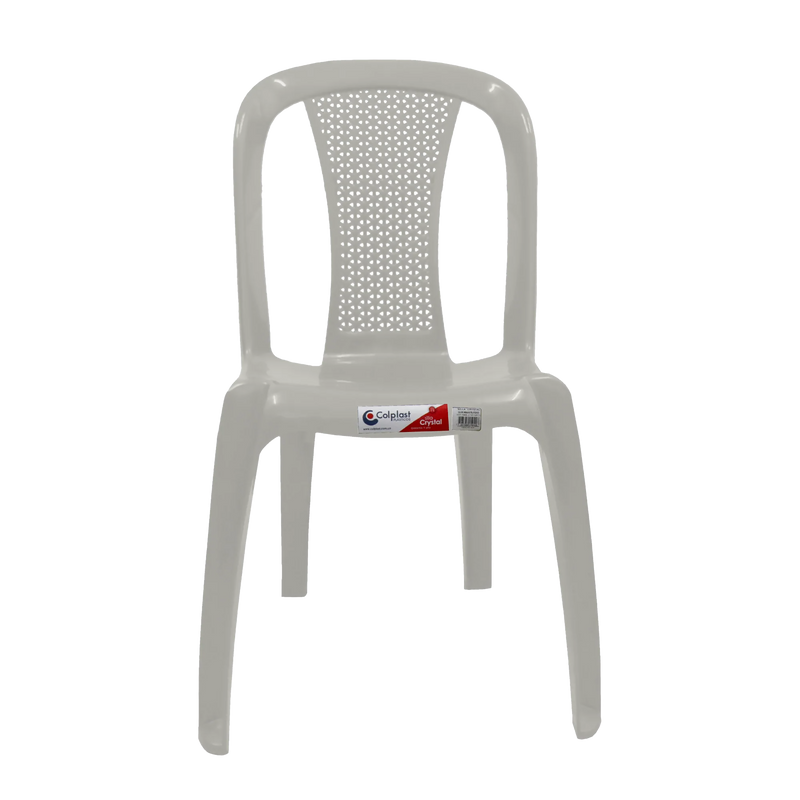 Silla Crystal Sin Brazos Blanca Colplast