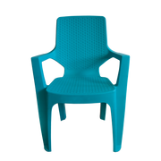Silla Reggina Con Brazos Rattan  Azul hortensia Colplast