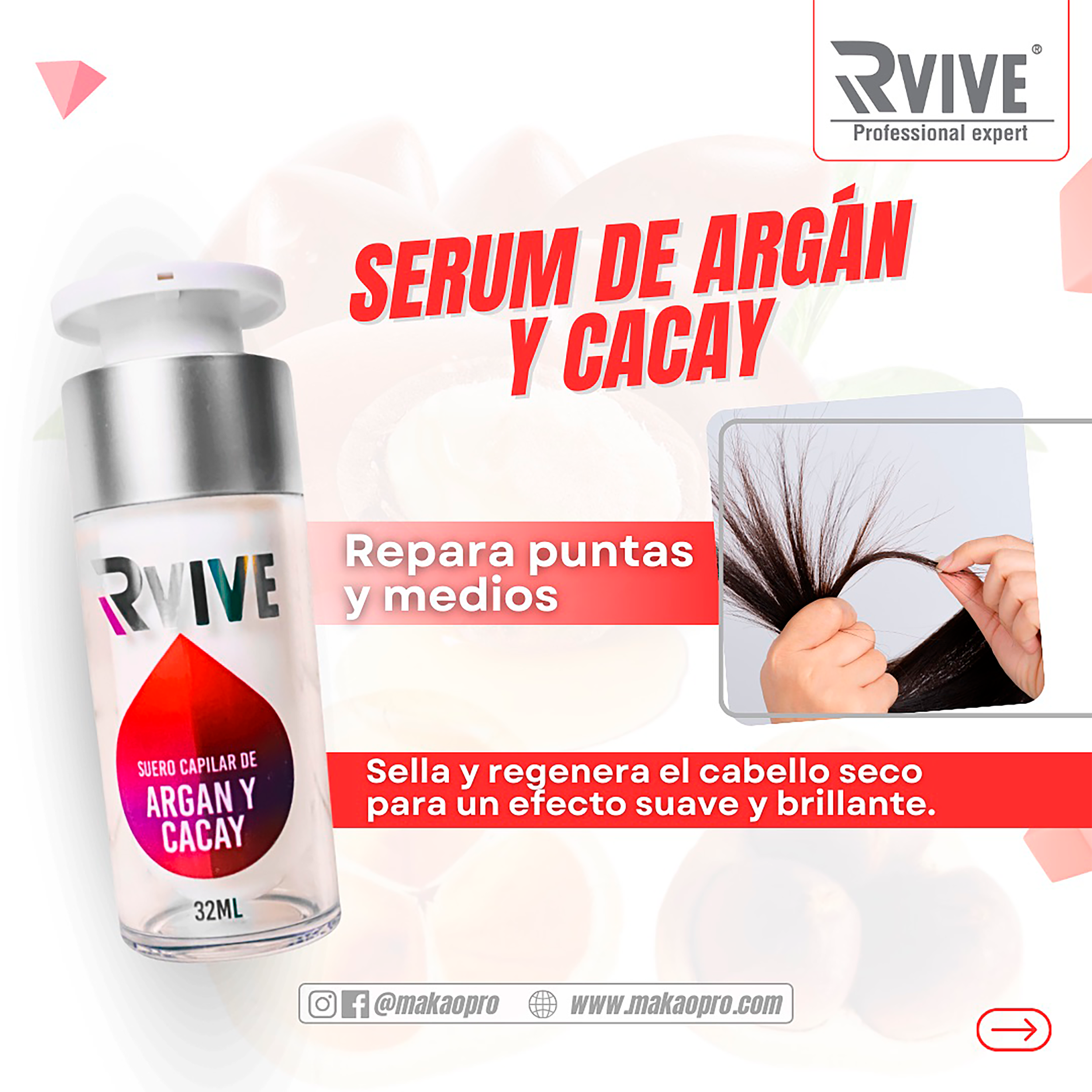 SUERO CAPILAR DE ARGAN Y CACAY RVIVE