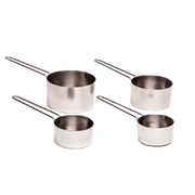 SET DE 4 CUCHARAS(TAZAS) MEDIDIRAS ACERO