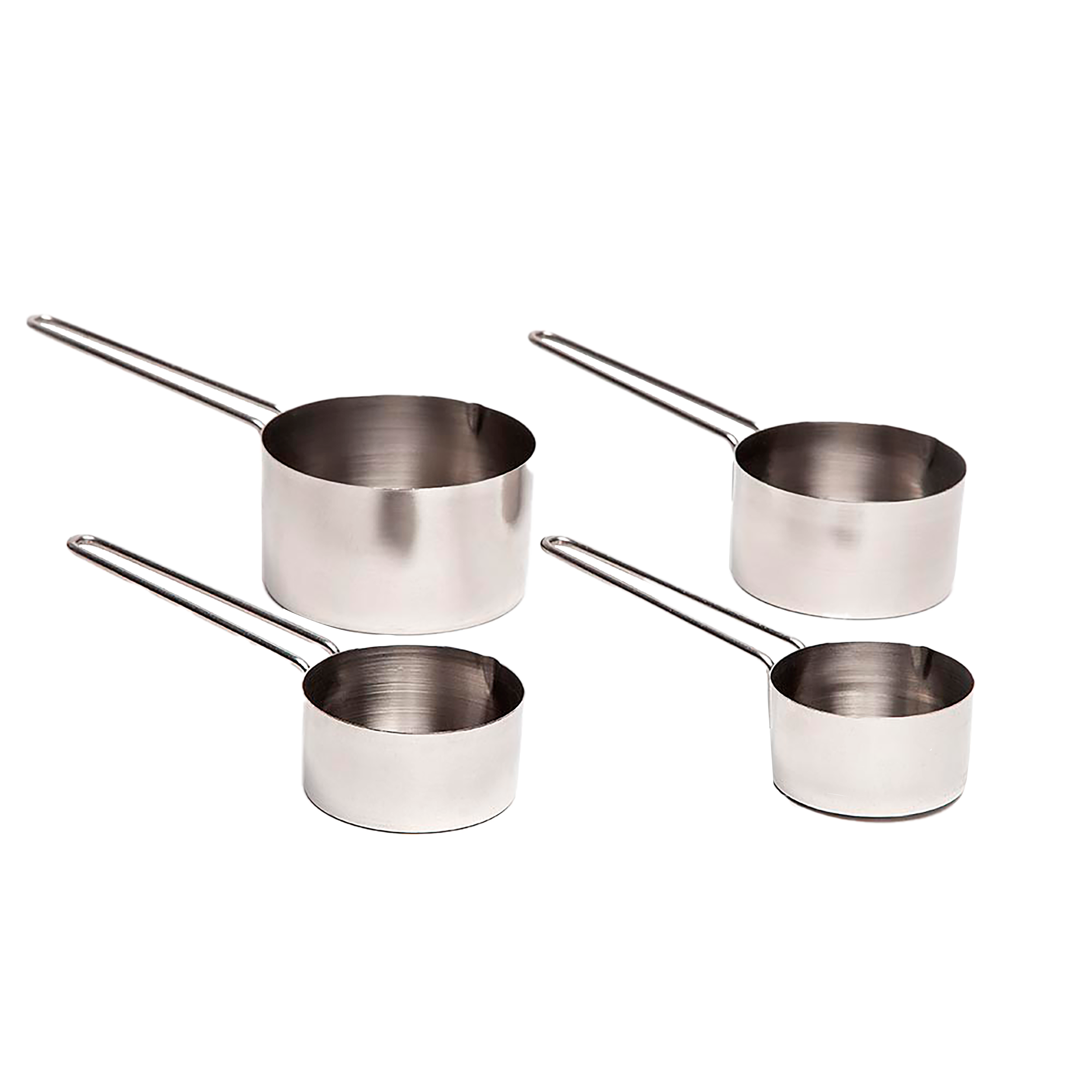 SET DE 4 CUCHARAS(TAZAS) MEDIDIRAS ACERO
