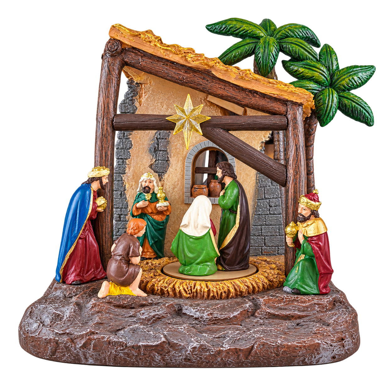 Pesebre Navideño HBC 23,5 × 17,5 × 28 cm – Ref. W261