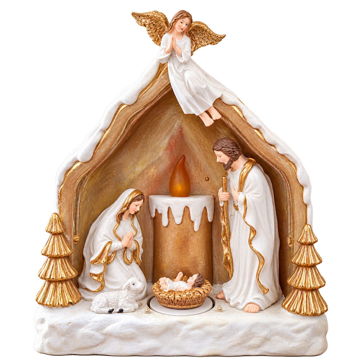 Pesebre Navideño HBC 18,5 × 15 × 23,5 cm – Ref. W2612