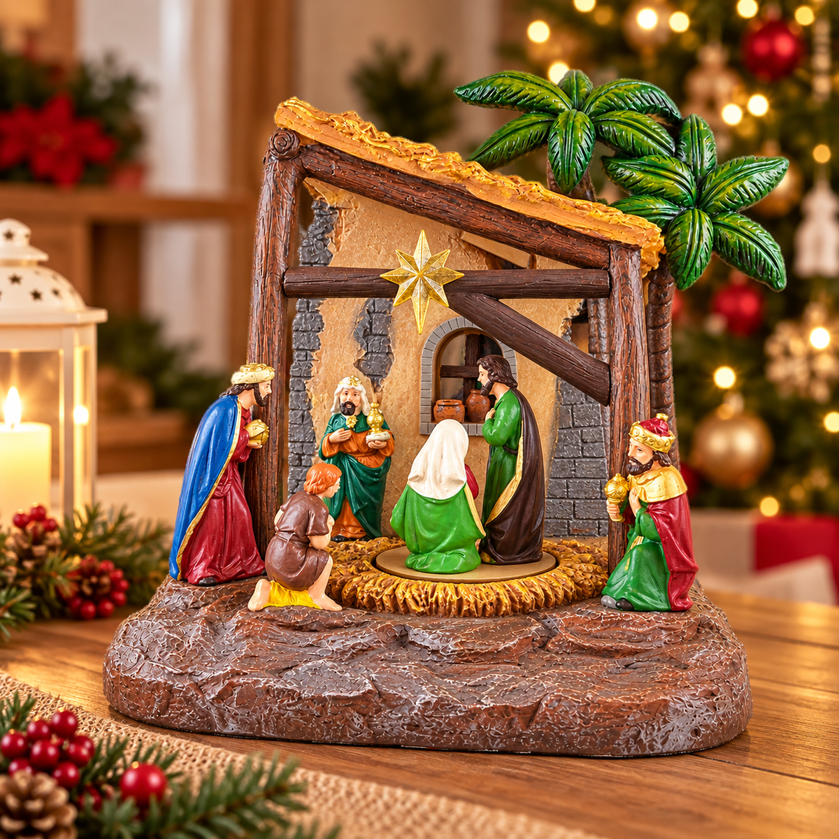 Pesebre Navideño HBC 23,5 × 17,5 × 28 cm – Ref. W261