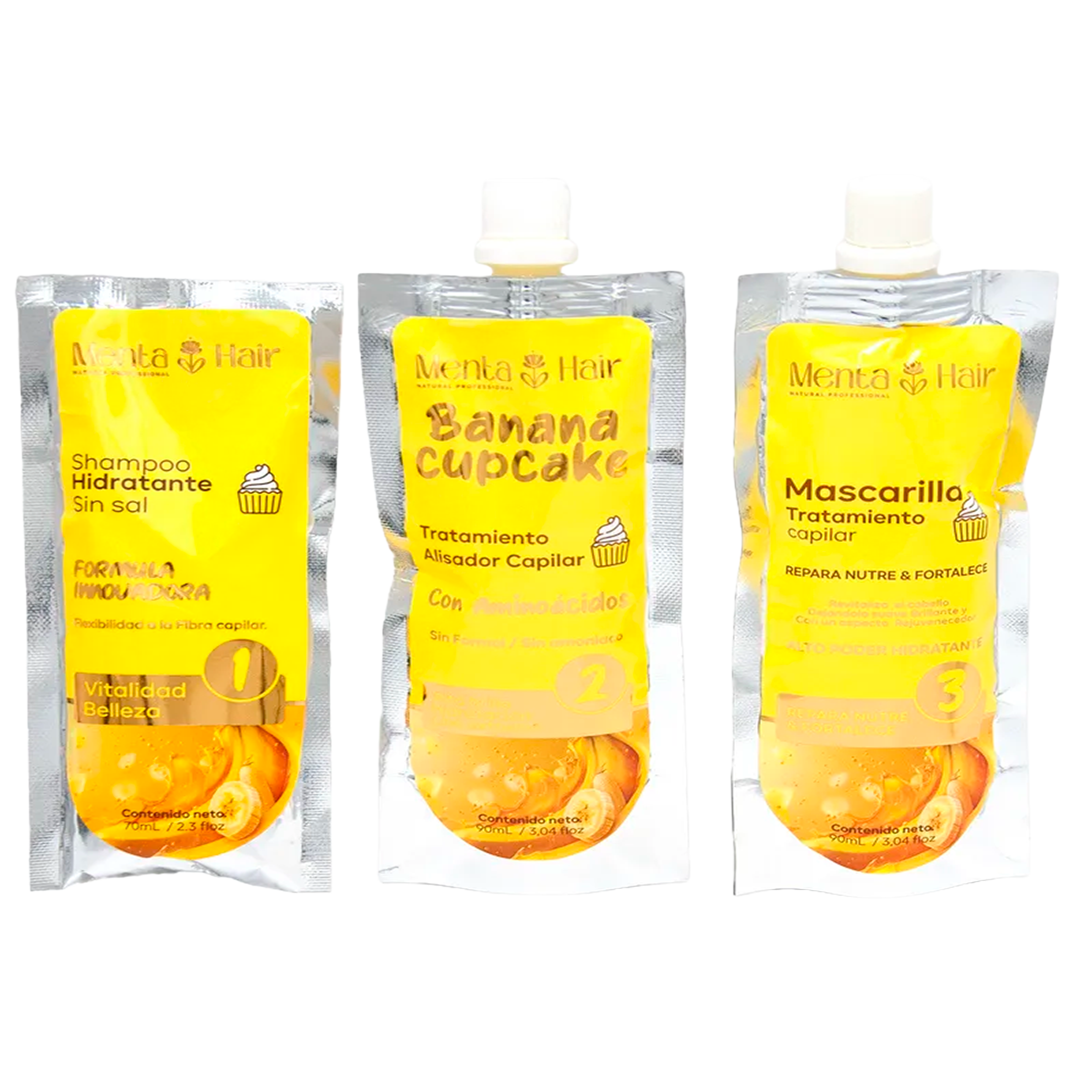 KIT ALISADO BANANA CUPCAKE X90 ML MENTA