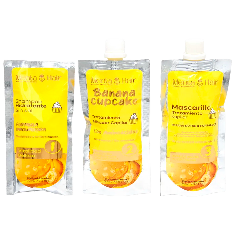 KIT ALISADO BANANA CUPCAKE X90 ML MENTA
