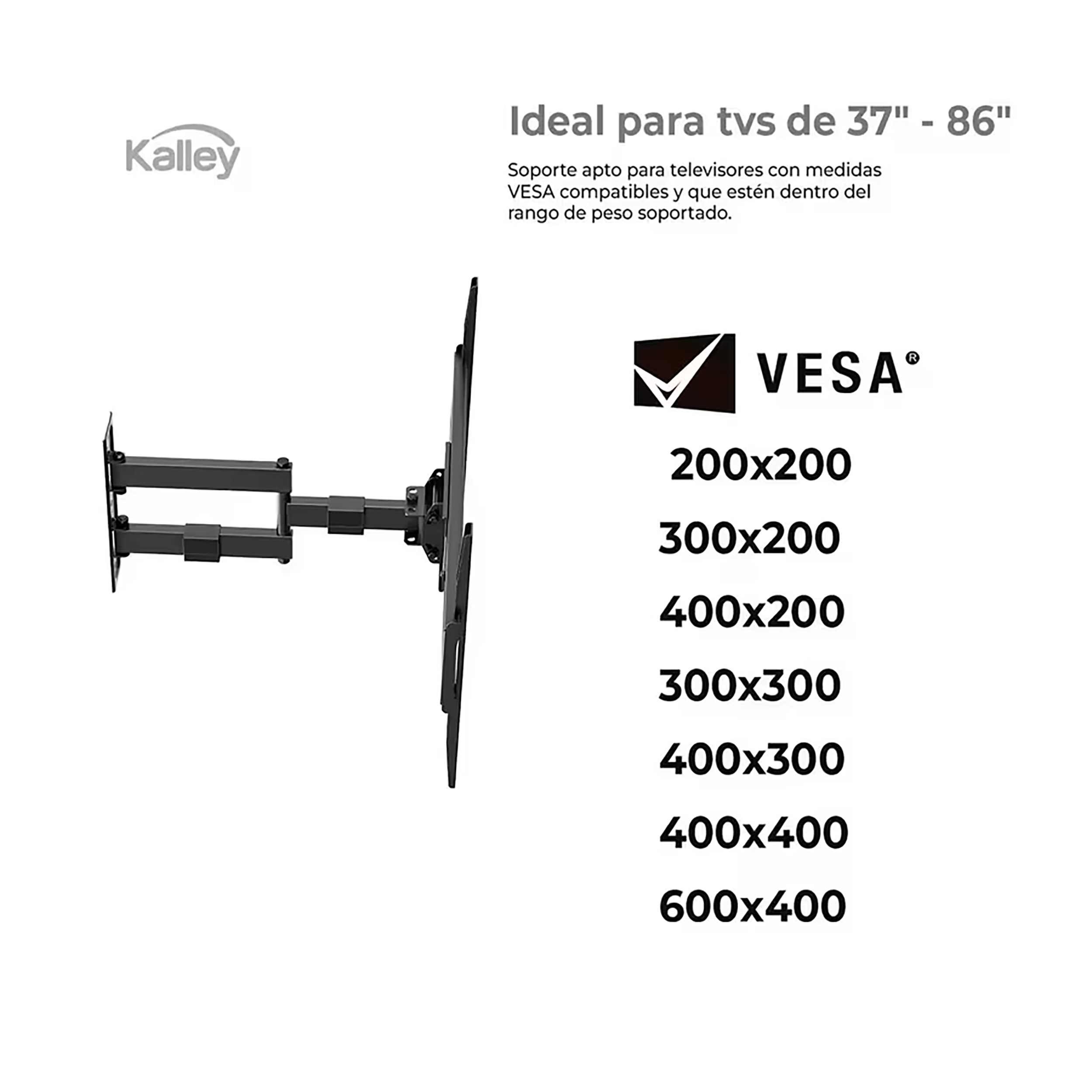 BASE TELEVISOR BRAZOFLEX 37" A 86" KALLE