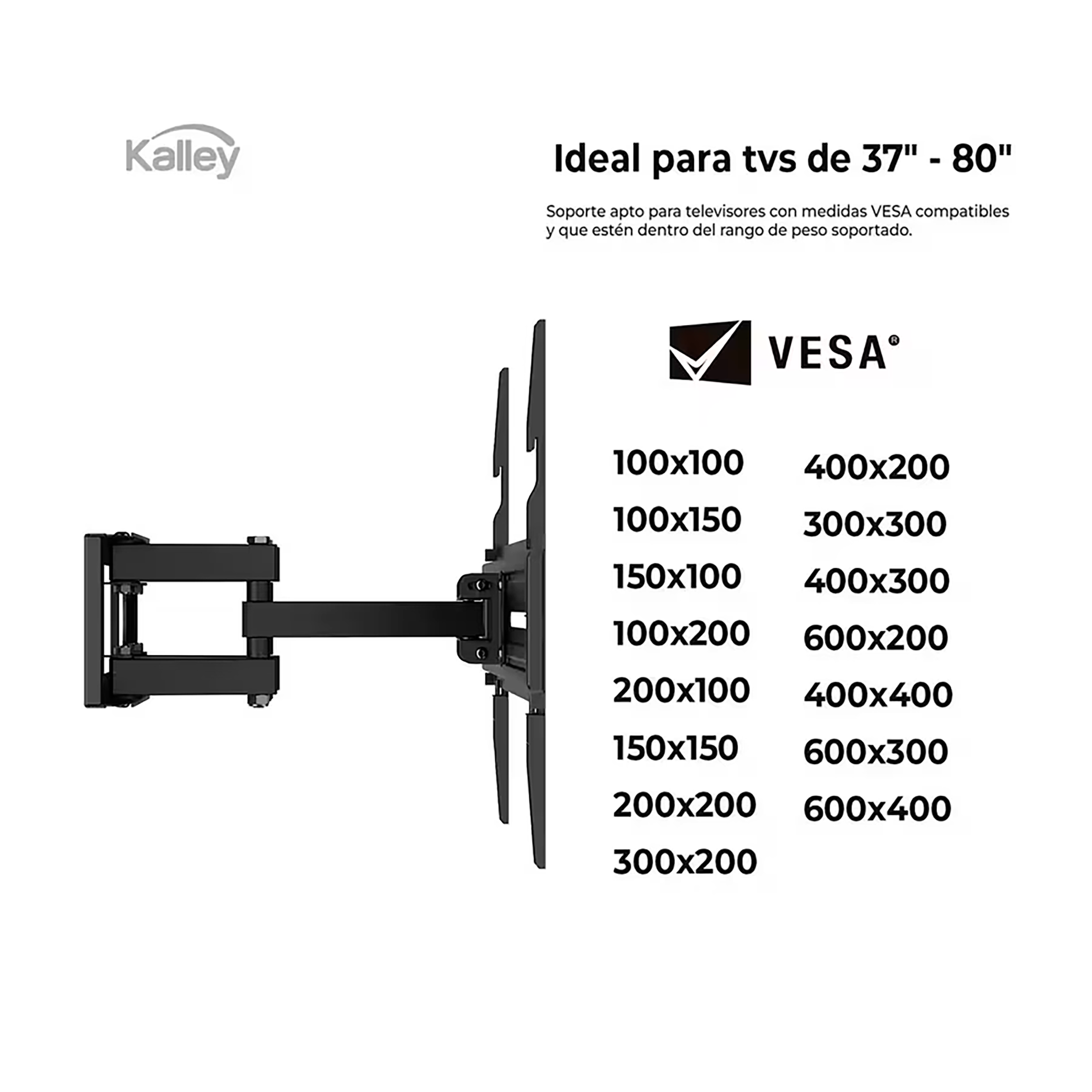 BASE TELEVISOR BRAZOFLEX 37" A 80" KALLE