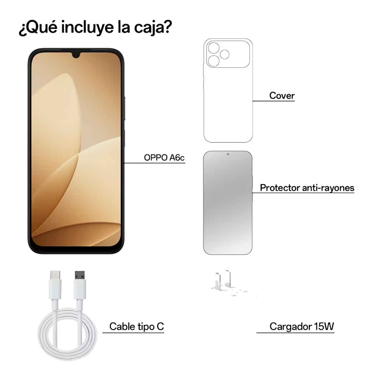 OPPO A6C 4+8 RAM 128 GB